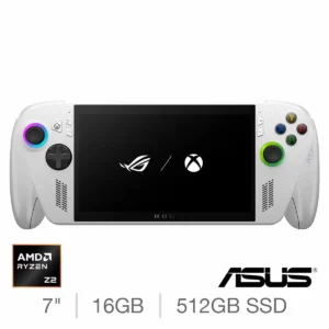 ASUS ROG Xbox Ally, AMD Ryzen Z2, 16GB RAM, 512GB SSD, 7 Inch Handheld Gaming PC Console, RC73YA-NH002W